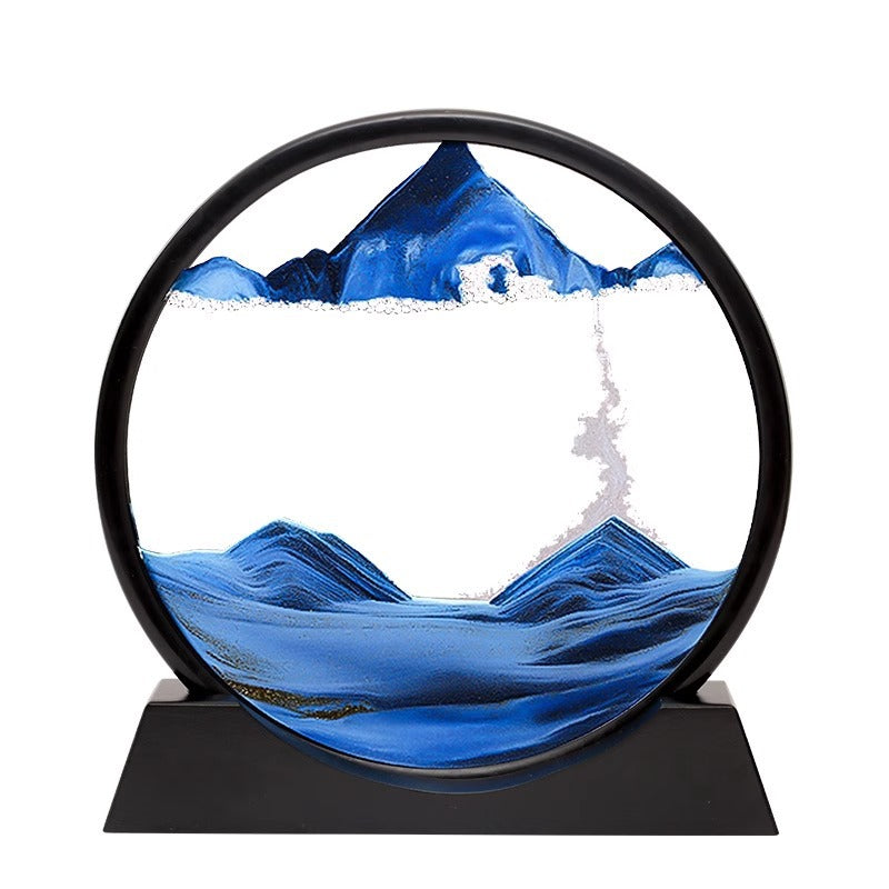 Kyushu™ – Rotating Sand Art Hourglass with Zen Mountain Landscape