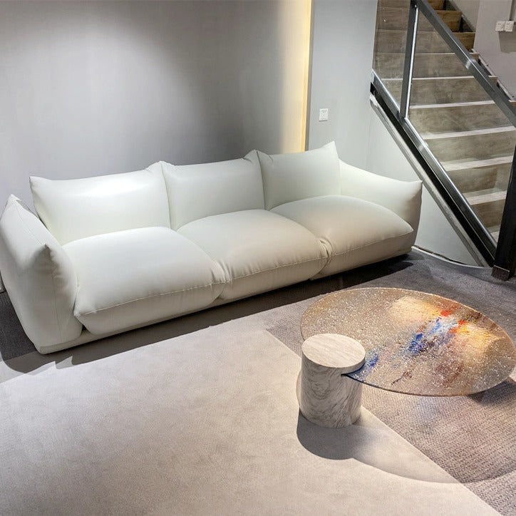 Kyushu™ – Designer Sunset Glass & Marble Coffee Table